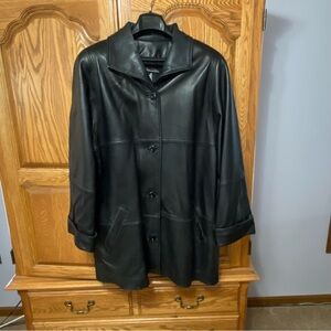 Tibor Leathers VTG Men’s Black Leather Coat Made in USA Thinsulate Lined Sz XL